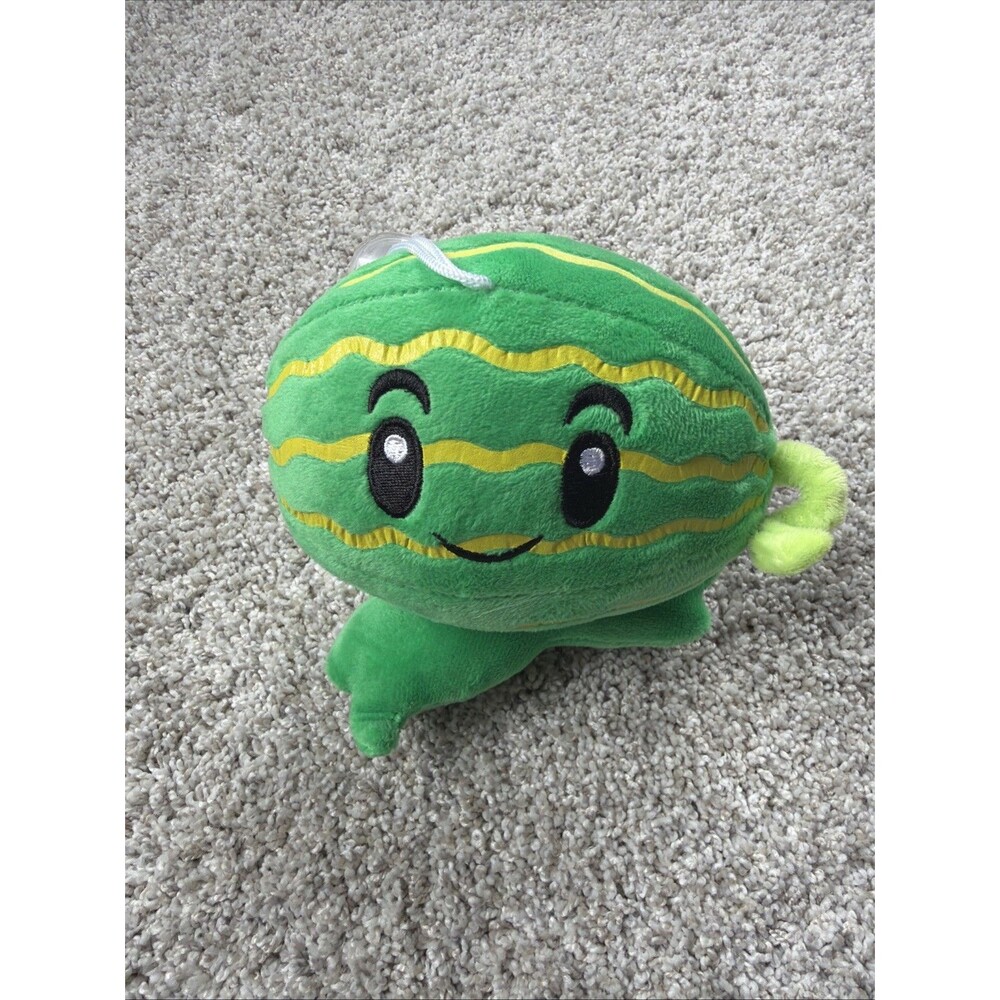 Plants vs Zombies Plush Melon-pult Green Watermelon Suction Cup No Tags